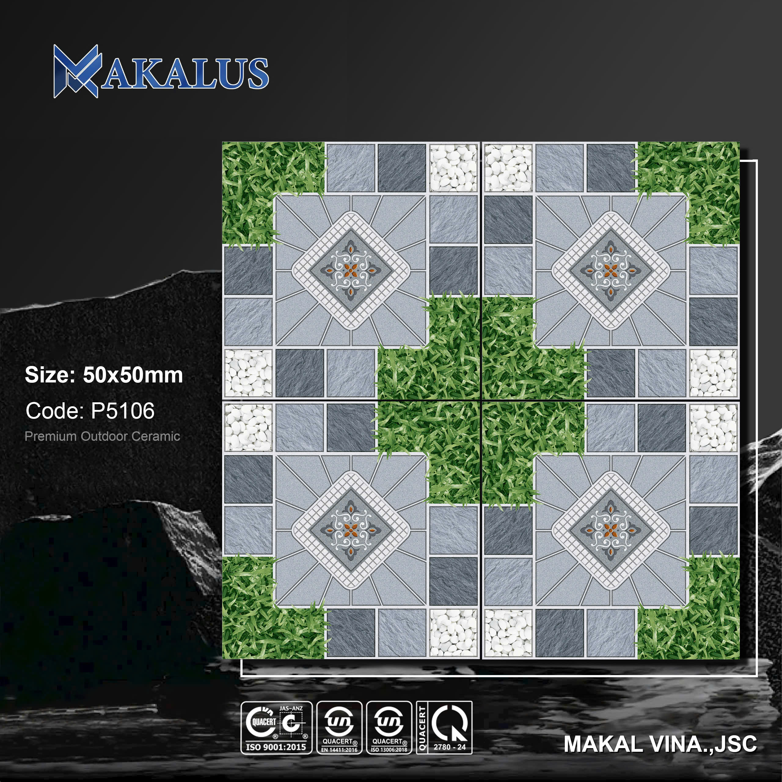 Gạch sân vườn 50x50 mã P5106