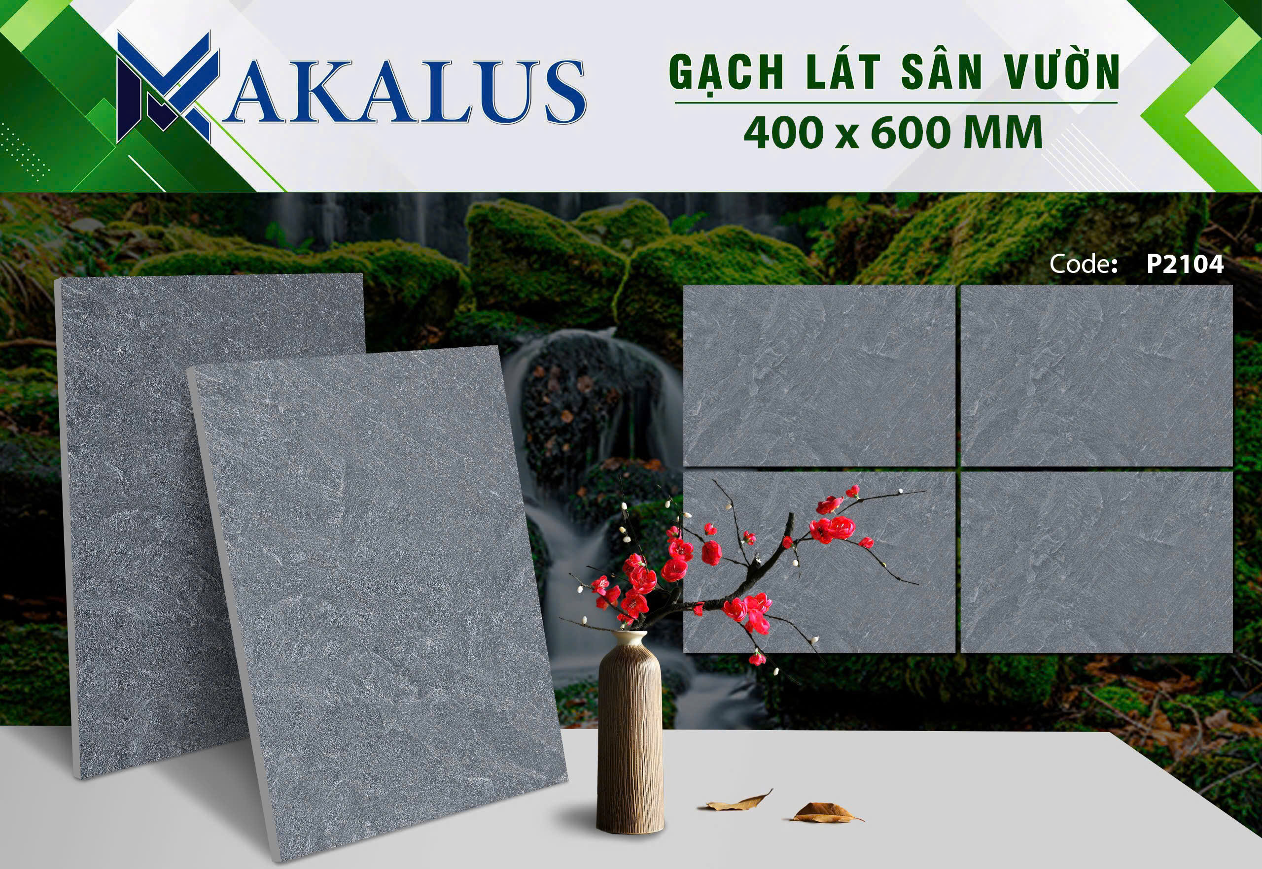 Gạch sân vườn 40x60 mã P2104